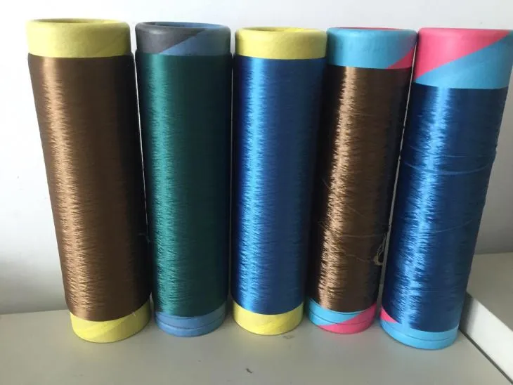 جرابوں کے لئے اعلی کھینچ اور رنگ پالئیےسٹر پالئیےسٹر یارن (DTY) / لچکدار پی بی ٹی یارن